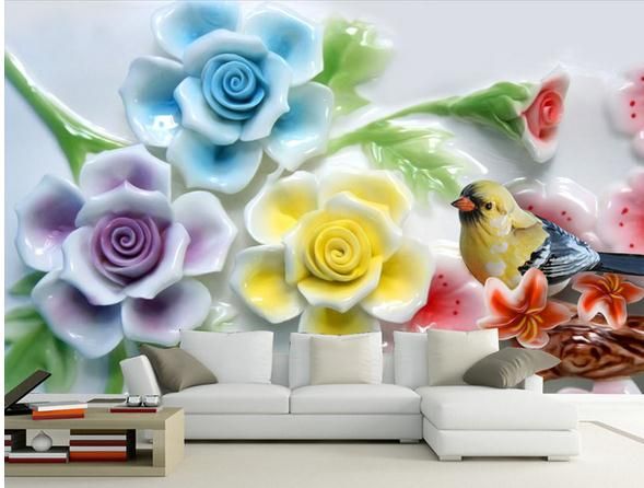 3D Flowers And Birds 31 Wallpaper Decal Decor Home Kids Nursery Mural Home 3D Flowers And Birds 31 Wallpaper Decal Decor Home Kids Nursery Mural Home