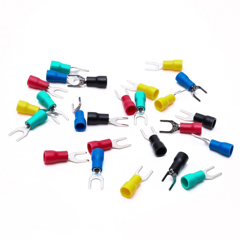 50PCS Red SV1.25-4S 22-16AWG Terminals Fork type terminal Insulated terminals