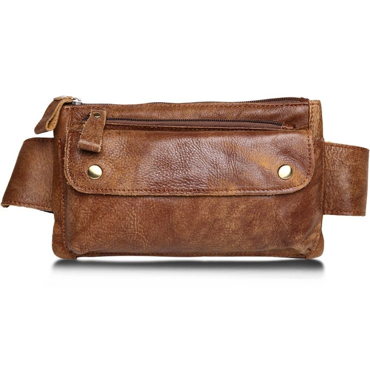 Ybriefbag Unisex Mens Travel Bag Leather Handbag Oil Wax Bag Shoulder Bag First Layer Leather Travel Bag Shoulder Retro Travel Bag Vacation