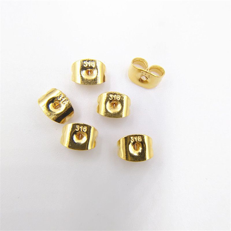 Lot de 100 fermoirs de boucles doreilles en caoutchouc avec coussinet pour boucles doreilles