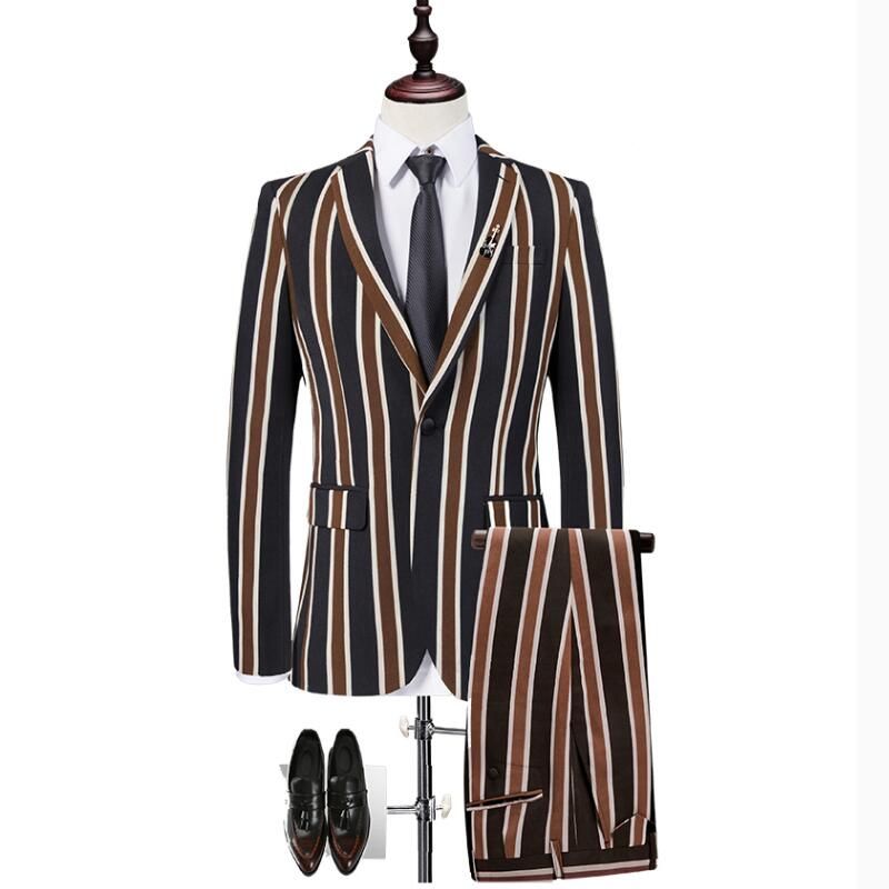 Acquista Abito Da Uomo A Righe Nuovo A Quadri Ambientato In Tre Pezzi Costume Da Cerimonia Costume Da Sposo Abito Da Sposo Dello Sposo A 72 96 Dal Florence33 Dhgate Com