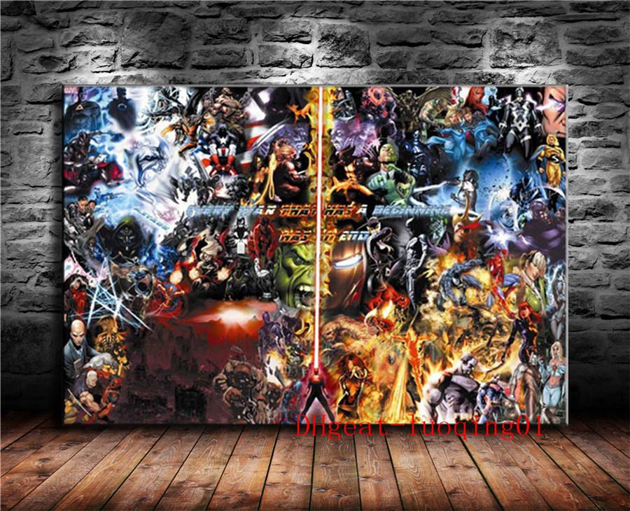 Childrens Marvel Vs Dc Legends Characters Canvas Pieces Home Decor Hd Printed Modern Art Painting On Canvas Unframed Framed From Luoqing01 6 84 Dhgate Com