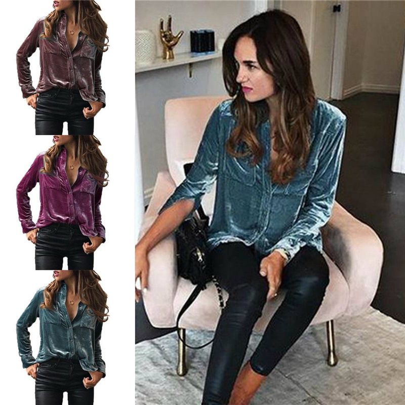 Camisa de terciopelo mujer Outlet