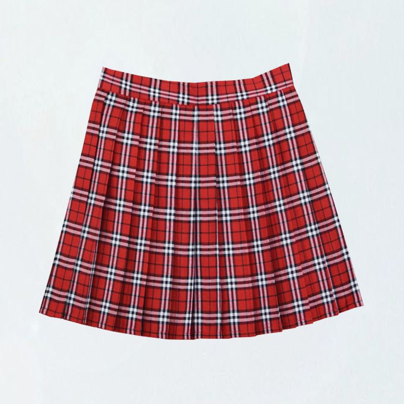 De gran tamaño XS - 4XL estudiantiles de faldas plisadas viento Colegio de cintura alta