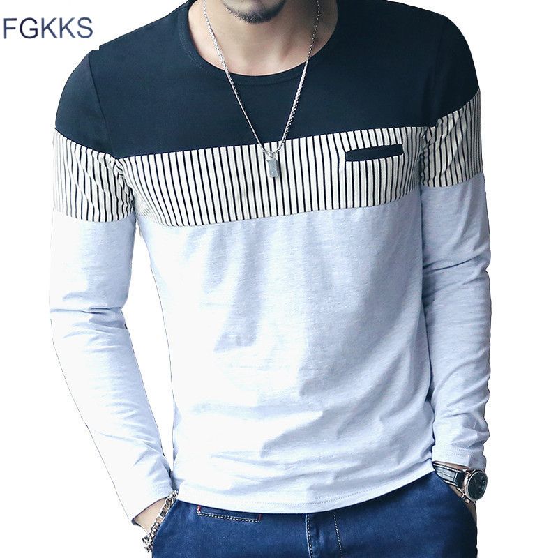 Patchwork Fashion T Shirt Men Brand Long Sleeve Patchwork Striped T Shirts Mens Casual Hip Hop T Shirt Male Plus Size Regular Retro T Shirts Tshirt Designs From Clothingdh 14 72 Dhgate Com