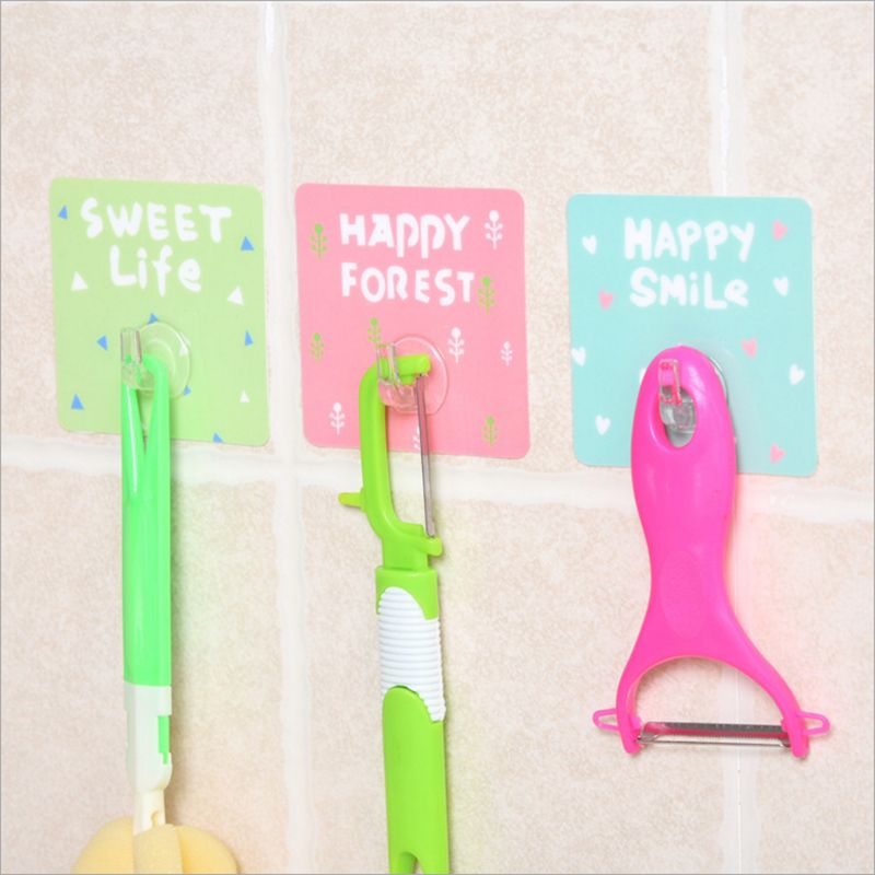 2019 Decoration Adhesive Hooks Strong Sticky Kitchen Hooks Wall