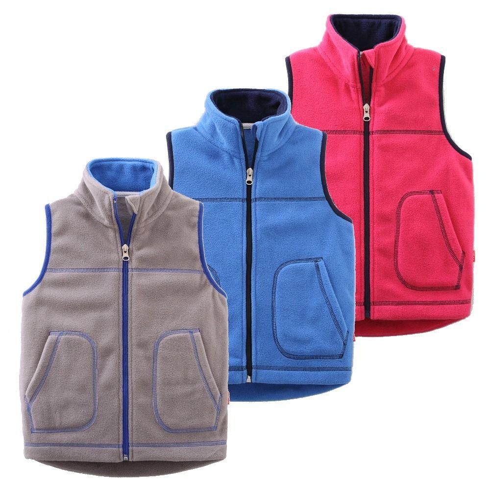 Candy Colors Soft Fleece Kids Vest Waistcoats Childrens Waistcoats Coat ...