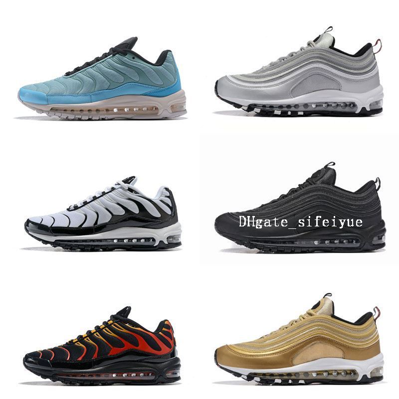Acheter Pas Cher Meilleur Nouveau Hommes Chaussures Sneakers Chaussures 97  Hommes Chaussures De Course Noir Blanc Golden Trainer Homme Respirant  Randonnée Sportive Tennis Chaussures De Sport Du 72,48 € | Fr.Dhgate