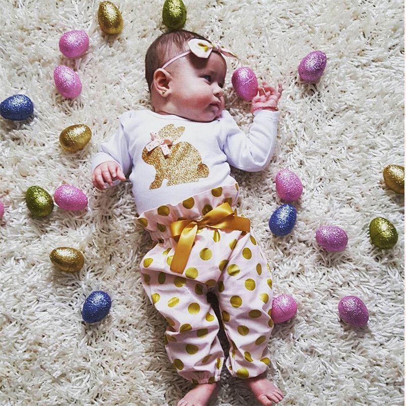 Emmababy Ensemble de Leggings /à Manches Longues avec imprim/é Floral pour b/éb/é et Fille