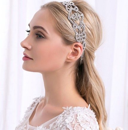 fascia sposa capelli