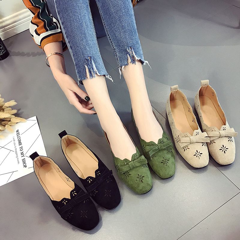 Fashion Women's Leather Shoes Casual Ballet Slip On Flats Loafers Single Shoes