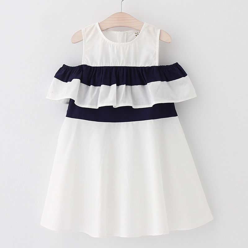 Menoea Vestido para niñas 2017 Ropa de estilo casual para niños Vestido de raya con hombros Menoea Vestido para niñas 2017 Ropa de estilo casual para niños Vestido de raya con hombros