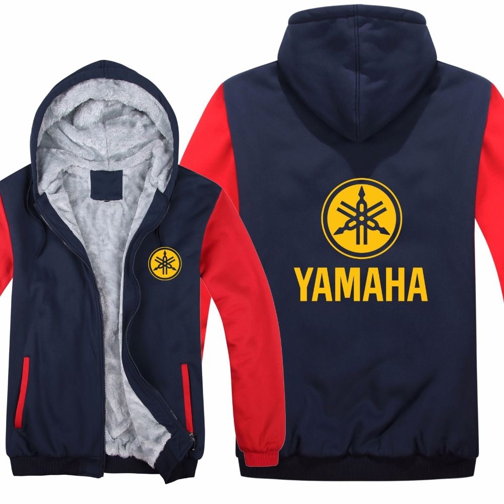 Fashion YAMAHA motorcycle Hoodie Winter Coat Fleece Unisex Thicken Jacket