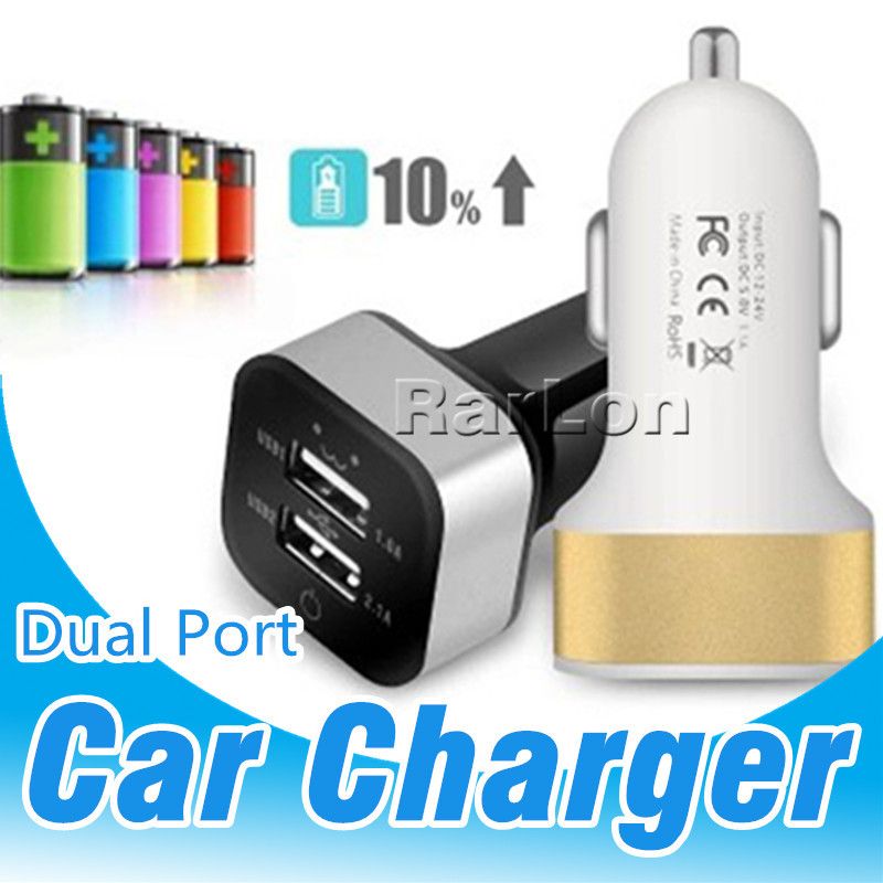 Universal 2 Port Usb Car Charger Compatible Dual Port Auto Power