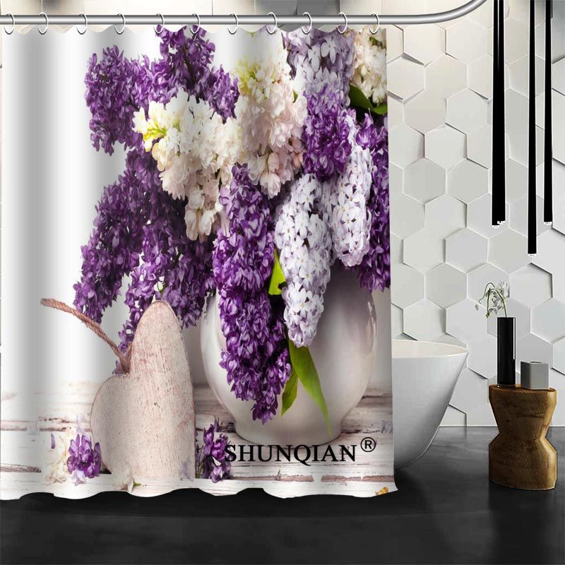 lilac shower curtain