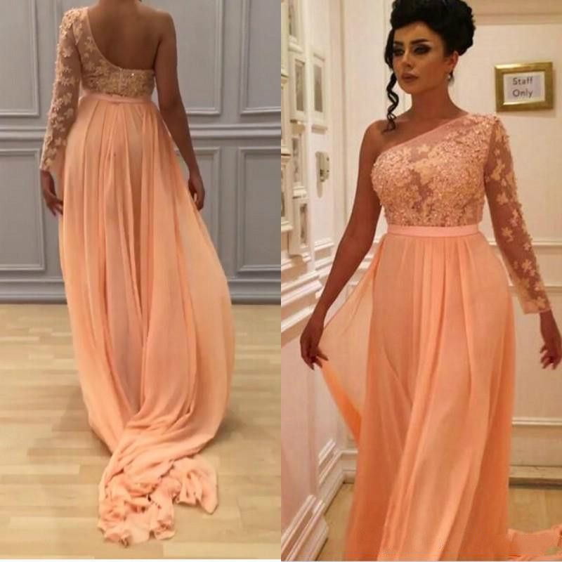 peach elegant dresses