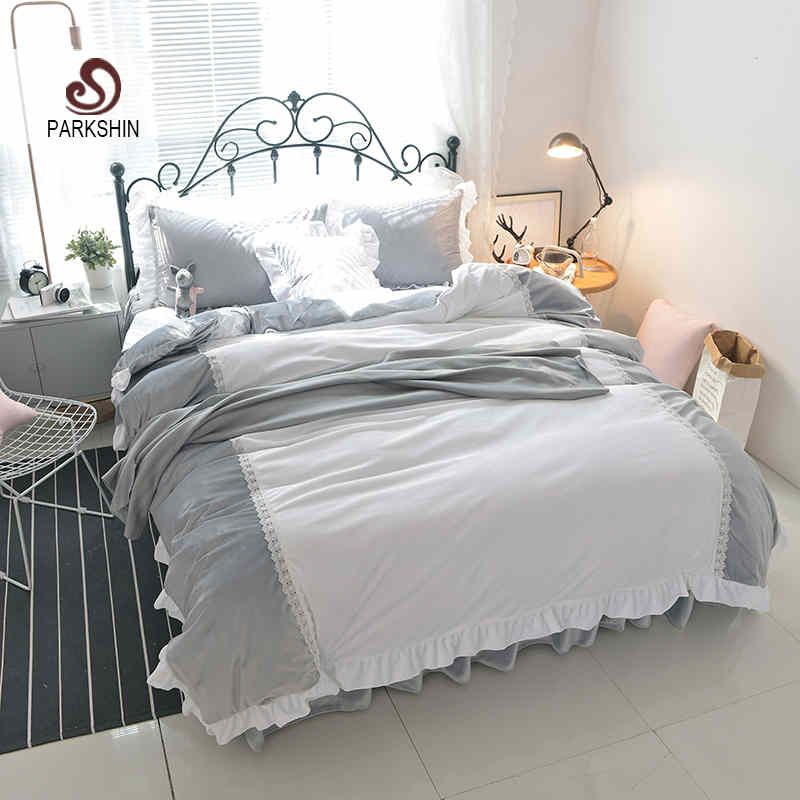 Parkshin Crystal Velvet Bedding Set Warm Winter Bedspread Duvet