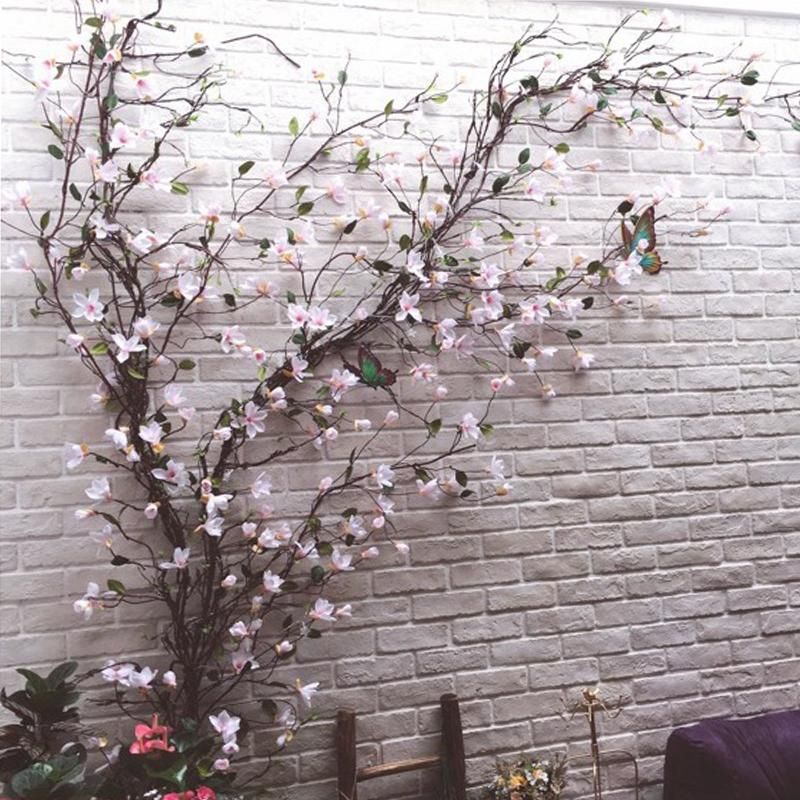 2020 LIN MAN Artificial Magnolia Flower Vine Rattan Silk
