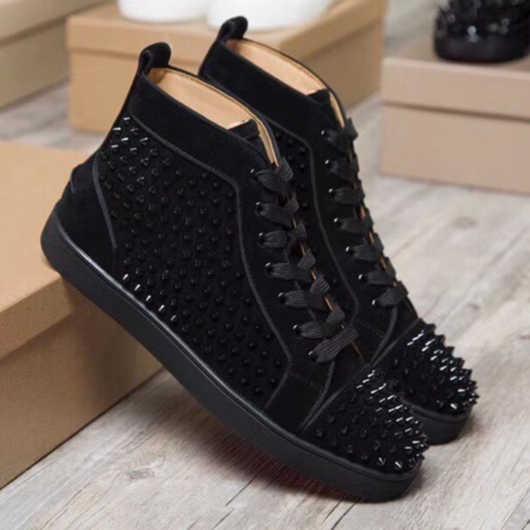 Koop Designer Schoenen Rode Bodem Spikes Sneakers High Top Leather Crystal  Luxe Heren Schoenen Party Bruiloft Spiked Teen Flats Trainers SZ 5 12  Goedkoop | Snelle Levering En Kwaliteit | Nl.Dhgate