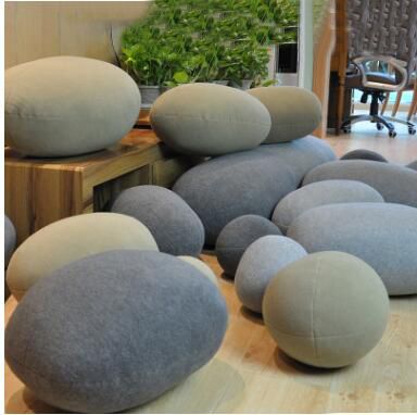 2018 New Hot Creative 3d Simulation Stone Pillow Pebbles Cotton