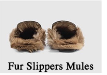 Fur Slippers Mules