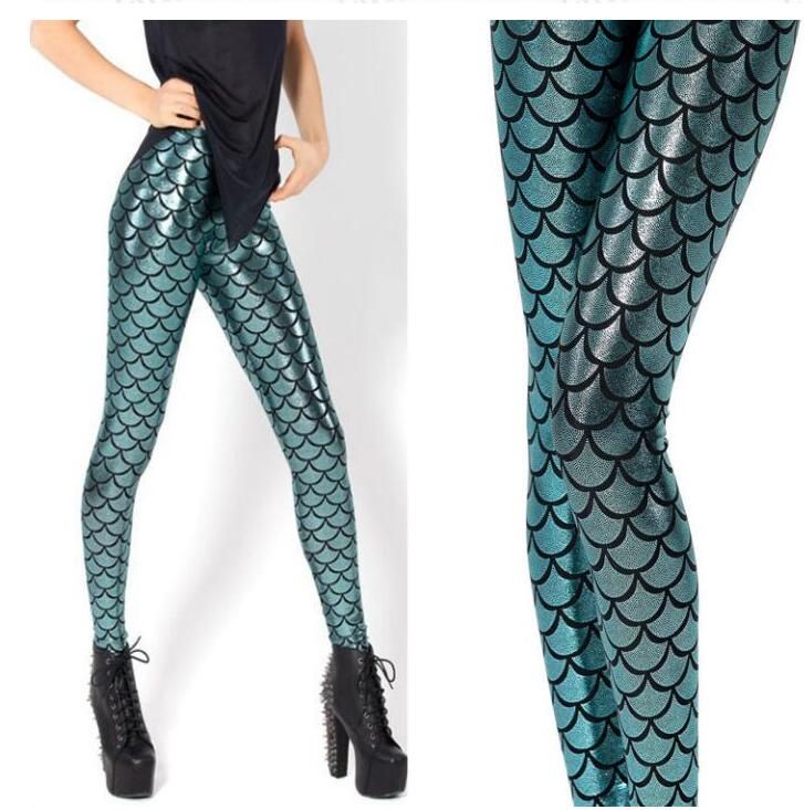 plus size fish scale leggings