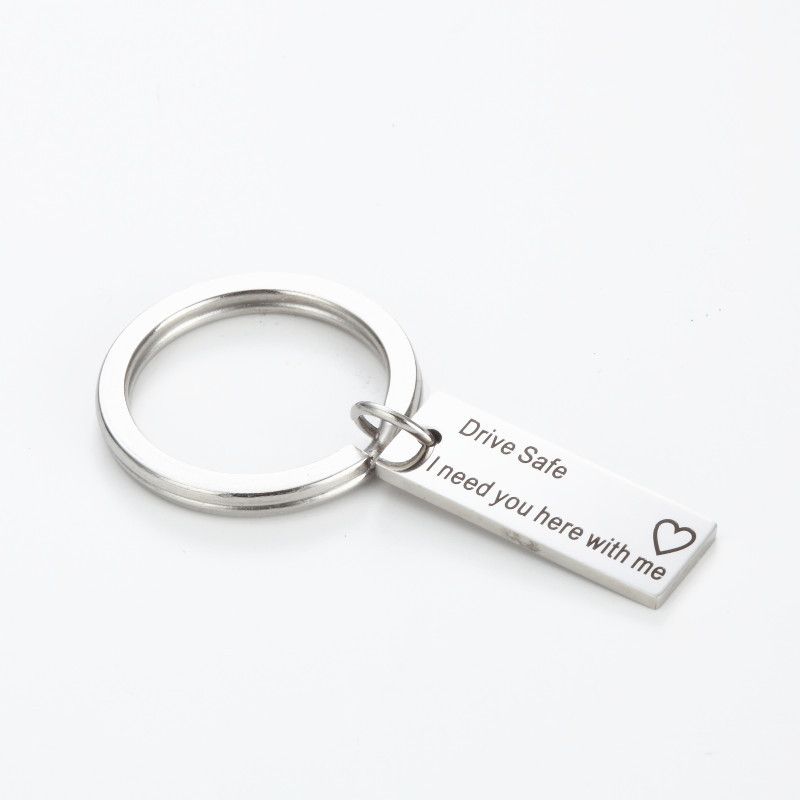 FOXIMENG Safe Driving I need you here with me Keychain 2 Pcs Home jewelry keychain gift 