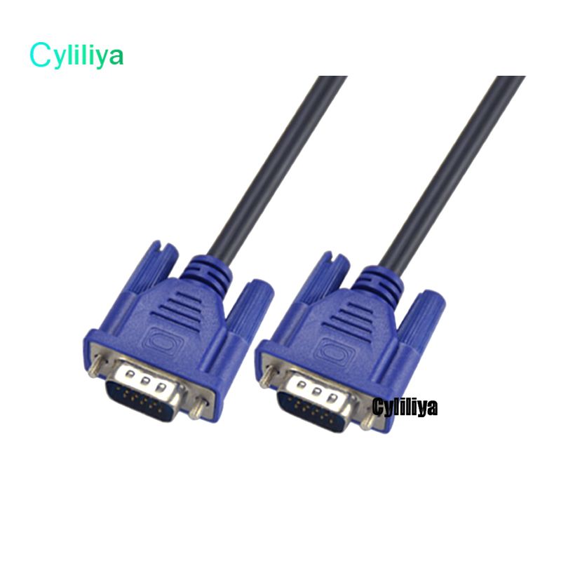 Computer HDTV Cable VGA to VGA SVGA 15pin HDB15P-M Monitor Display 5Meter 15FT