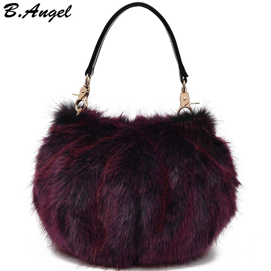 small fur purse