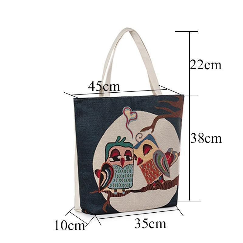 New Women/'s Handbags Ladies Beach Bag Girls Bags Owl Print Tote Bag Beach Bags