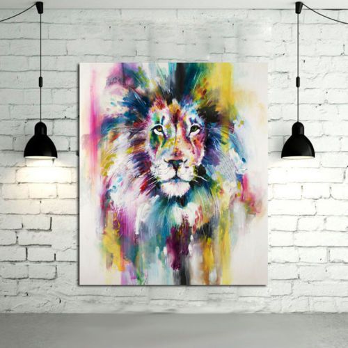 Ful Abstract Lion Handpainted Modern Home Decor Abstract Animal Wall Art Oil Painting On Canvas Multi Sizes A18 From Supergallery B 12 67 Dhgate Com
