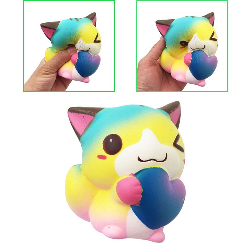 rainbow stuffed cat