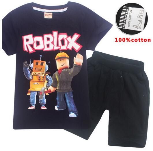 2018 Summer Boys Clothes Cartoon Roblox Print Template T Shirt - template roblox shirt for boys