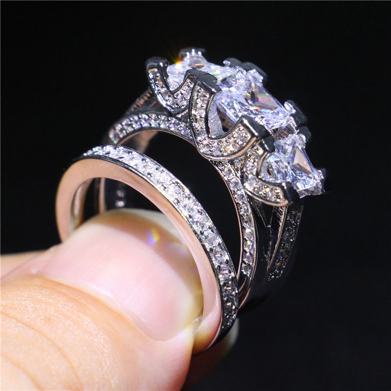 Princess Cut Antique Square Halo Diamond Engagement Ring In 14k White Gold Fascinating Diamonds