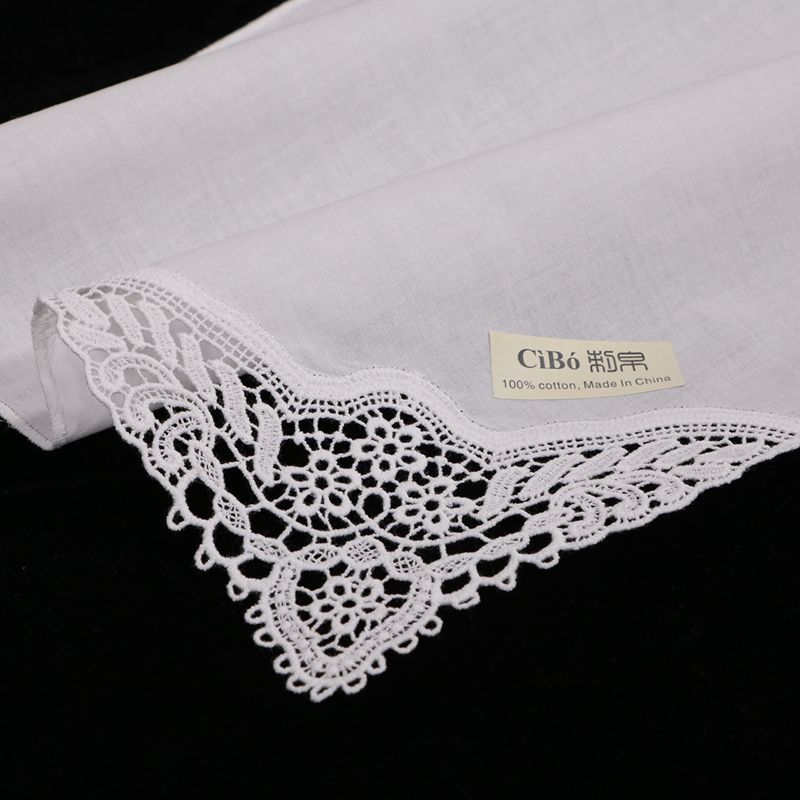 white lace hankies