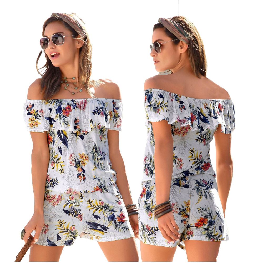 floral short sleeve jumpsuit