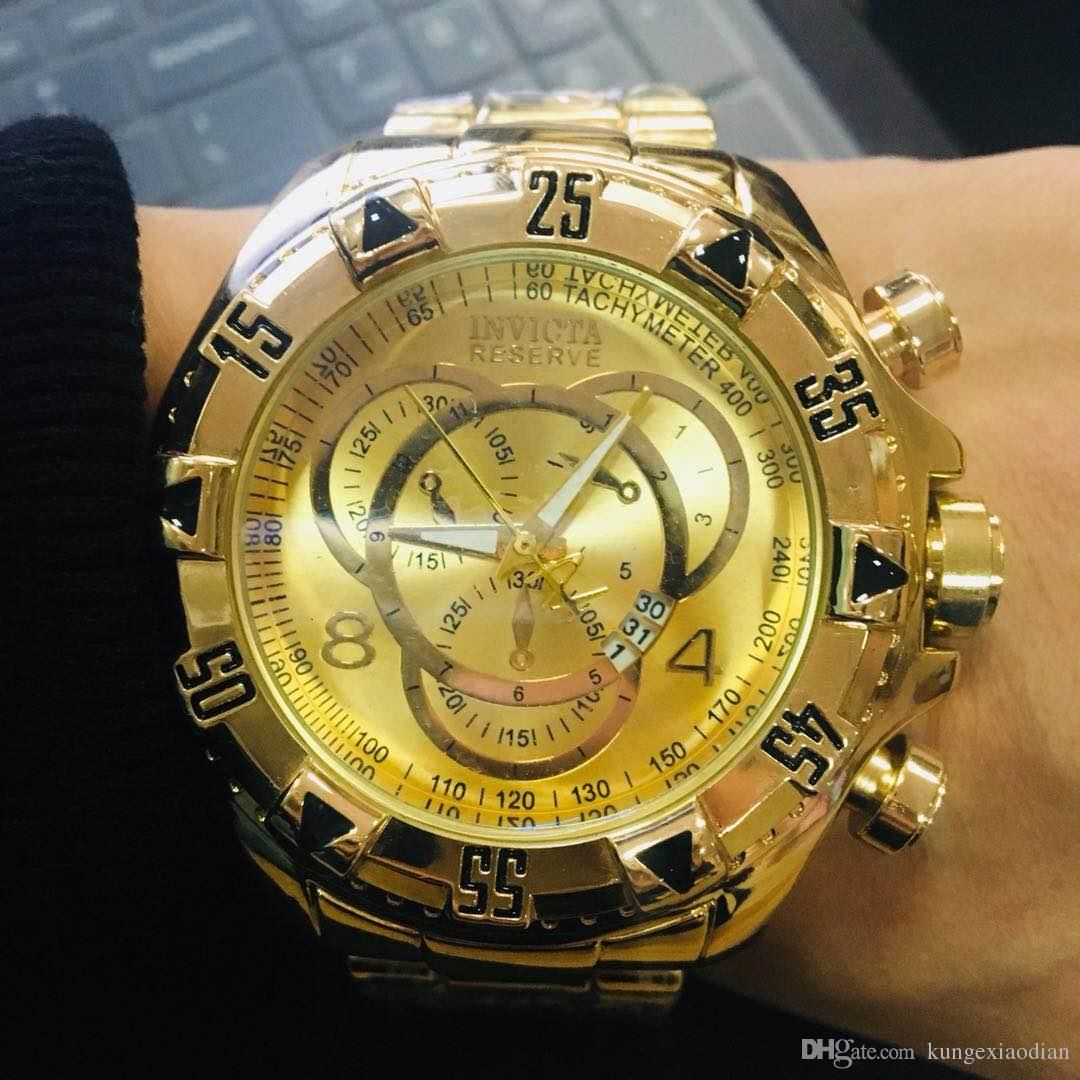 invicta men's gold watch