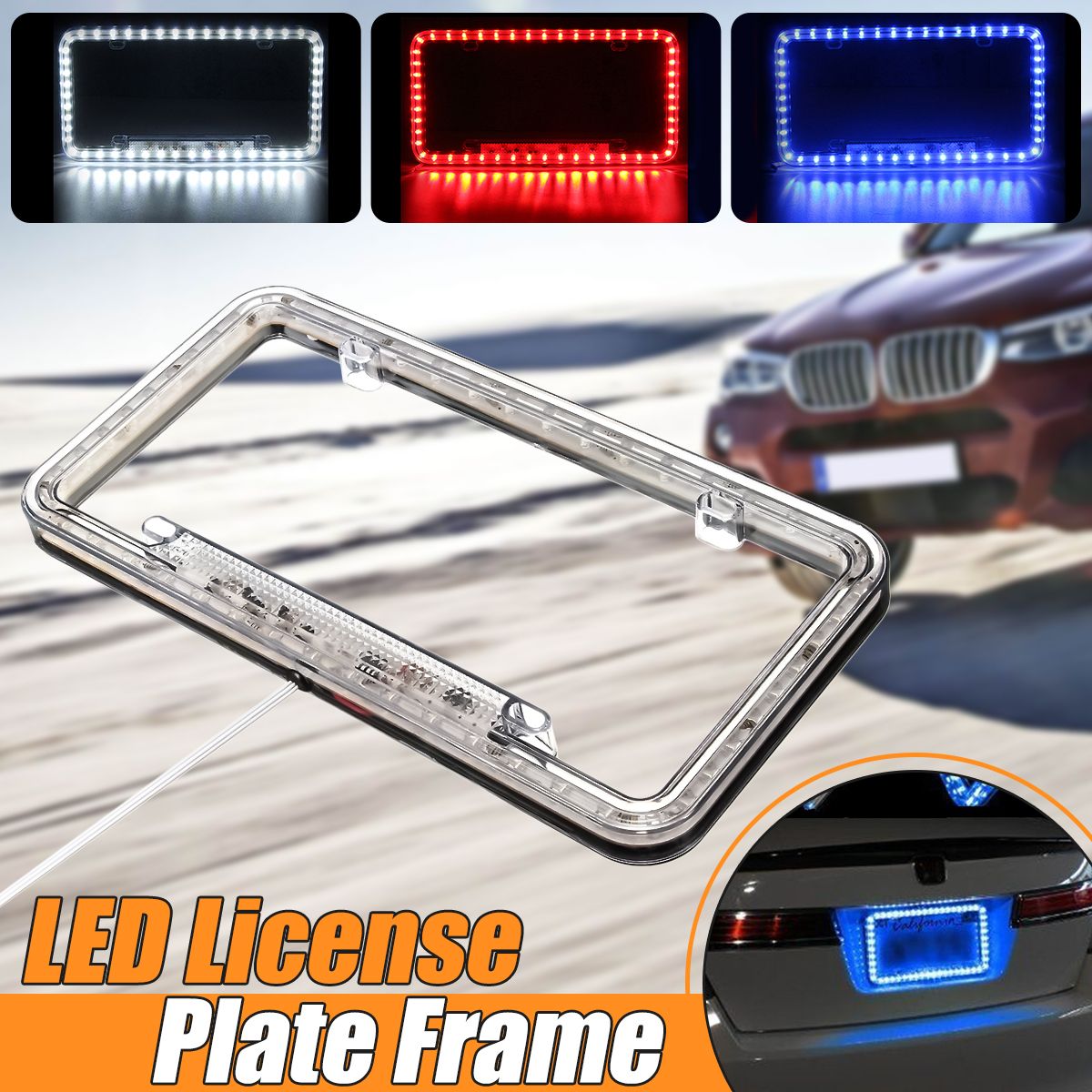 led license plate frame