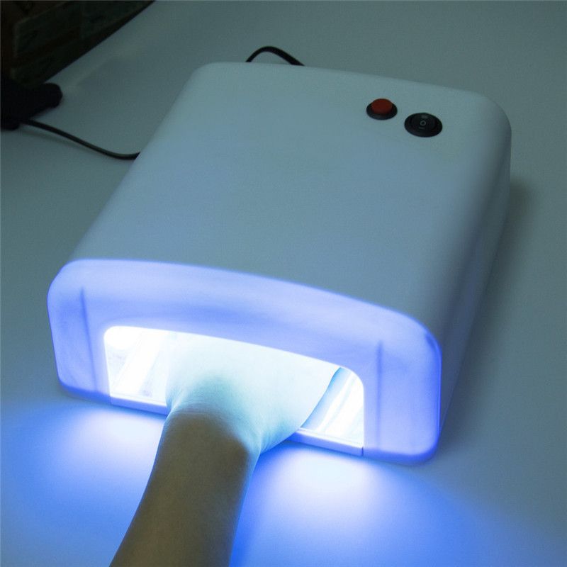 2019 36 Watt Uv Lamp Dryer 220v 110v Light Gel Nail Polish Curing 36 Watt Uv Lamp Dryer 220v 110v Light Gel Nail Polish Curing Machine For Manicure Tool Eu Us Au Uk Plug Free Y18100907