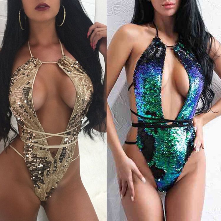 sequin monokini