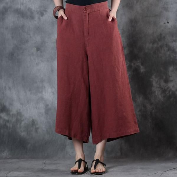Acquistare Pantaloni Larghi Larghi Pantaloni Casual Lisci Donna Rossi  Economico | Consegna Veloce E Qualità | It.Dhgate