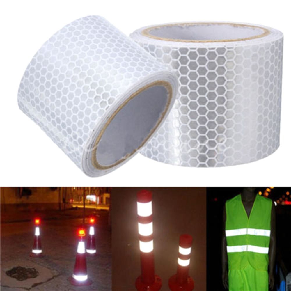 Night Reflective Safety Warning Conspicuity Roll Tape Film Sticker 2" 1M/3M 