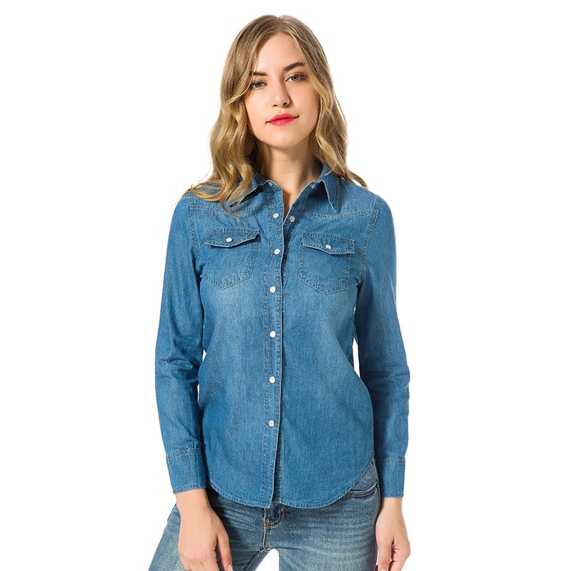 blusas femininas jeans 2018