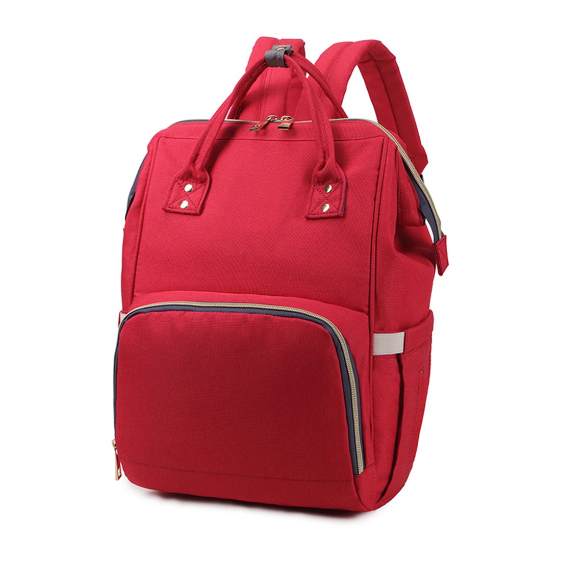 red diaper backpack