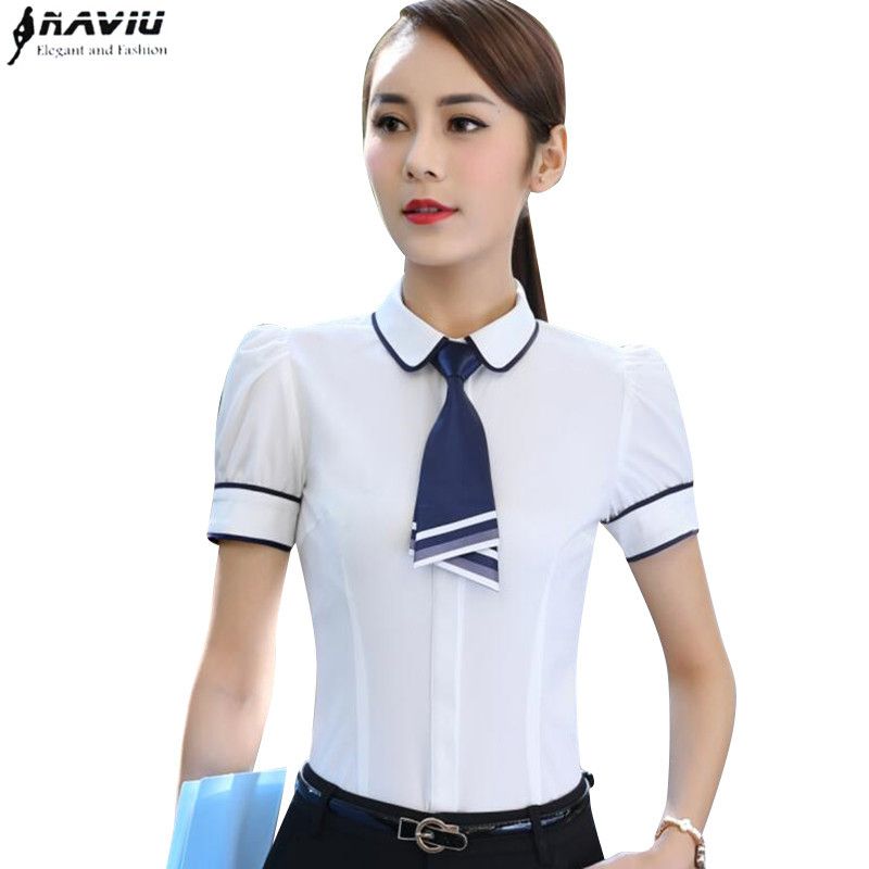 women's formal shirt and tie