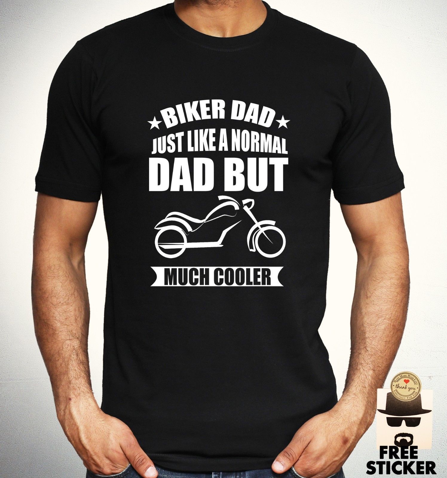 Biker Papá T-Shirt Moto Cool Padre Marido Regalo de Cumpleaños Regalo La Mejor Para Hombre