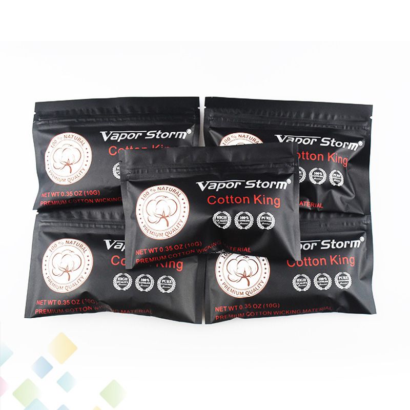 Authentic Vapor Storm Cotton King Organic Cotton Rda Atomizer Wicking Real Taste E Cig Cotton Fit Atomizers Dhl Free Kuro Coil Winder Vaping Coil Calculator From Cheapezy 1 31 Dhgate Com