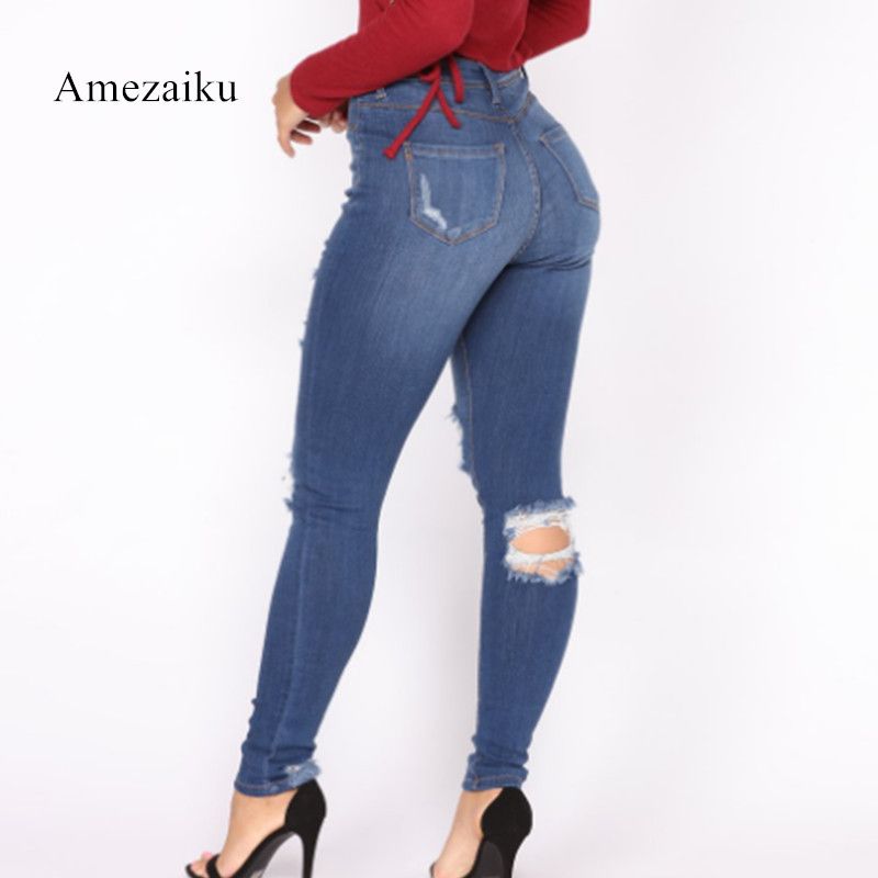 Compra Pantalones Vaqueros Jeans De Cintura Alta Mujer Pantalones Vaqueros Push  Up Skinny Jeans Slim Blue Pantalones Lápiz Vaqueros Stretch Mujer  Pantalones Vaqueros Sexy Tallas Grandes Calca Barato | Entrega Rápida Y