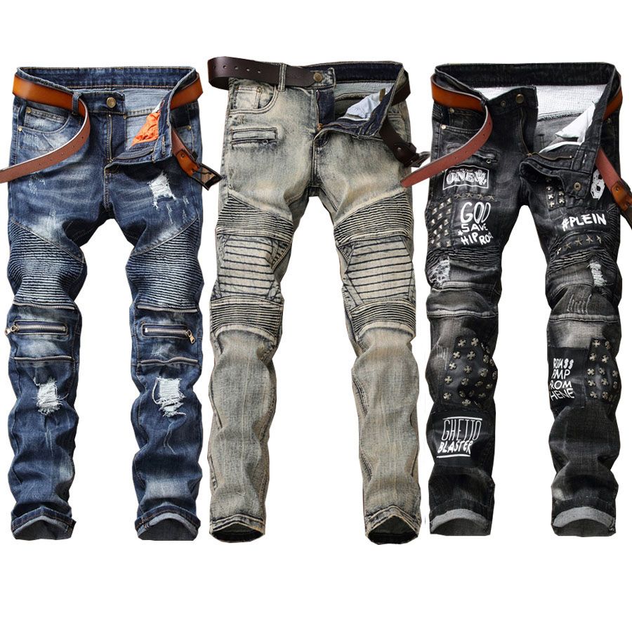 Fashion Designer Man Hip Hop Jeans 