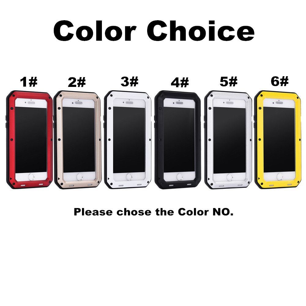 Heavy Duty Aluminum Metal Phone Cases Hybrid Armor Cover Shockproof